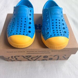 Native Shoes Toddler Shoes - Vibrant Blue and Yellow